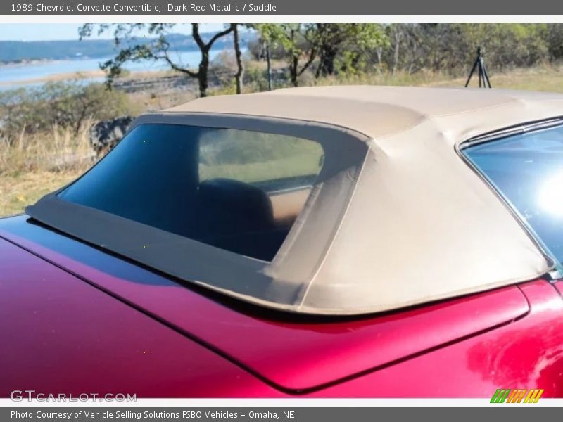 Dark Red Metallic / Saddle 1989 Chevrolet Corvette Convertible