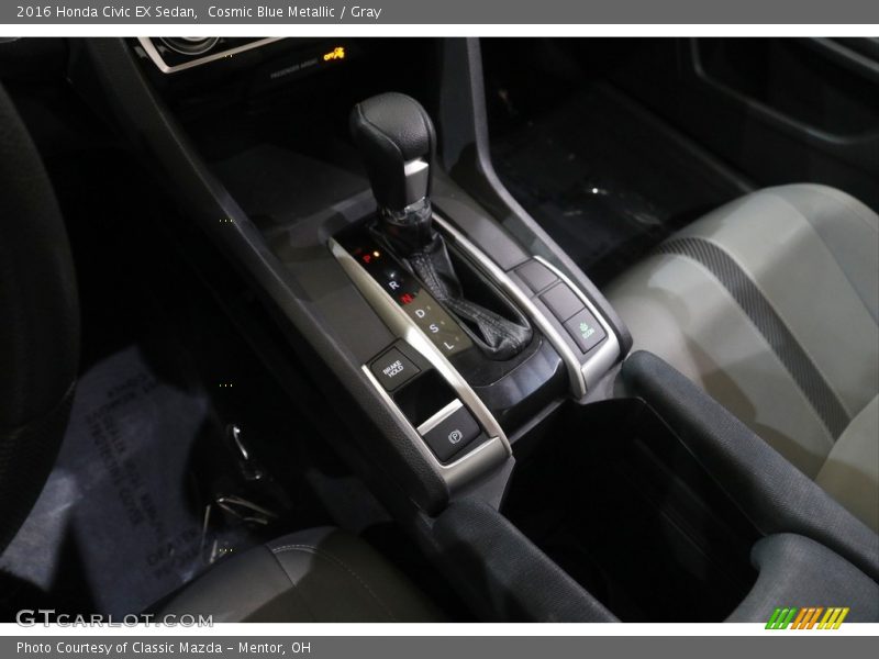 Cosmic Blue Metallic / Gray 2016 Honda Civic EX Sedan