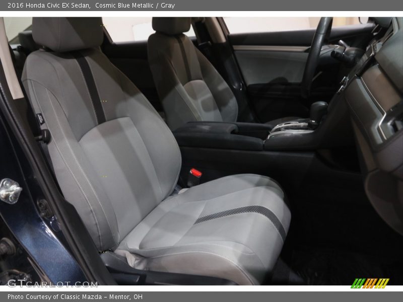Cosmic Blue Metallic / Gray 2016 Honda Civic EX Sedan