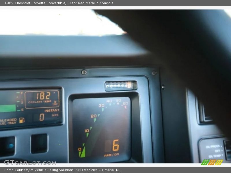 Dark Red Metallic / Saddle 1989 Chevrolet Corvette Convertible