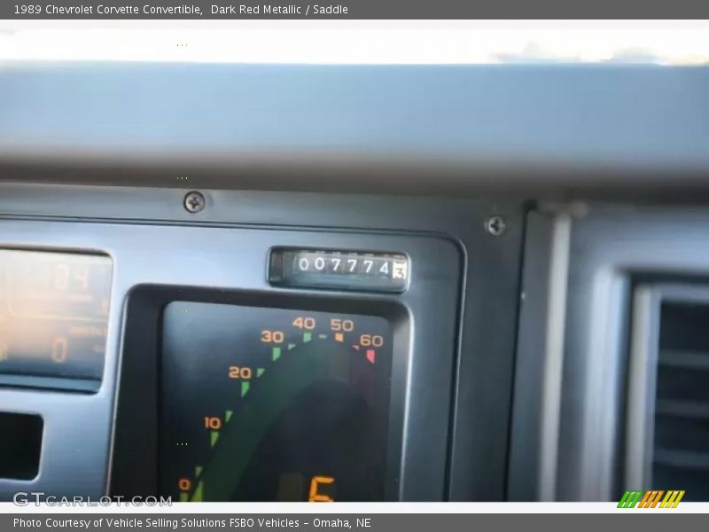 Dark Red Metallic / Saddle 1989 Chevrolet Corvette Convertible