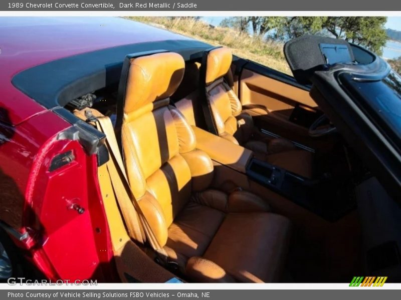 Dark Red Metallic / Saddle 1989 Chevrolet Corvette Convertible