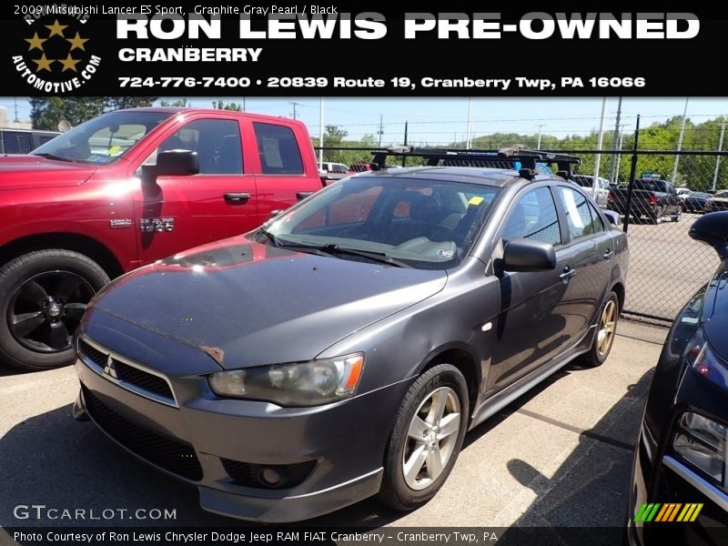 Graphite Gray Pearl / Black 2009 Mitsubishi Lancer ES Sport