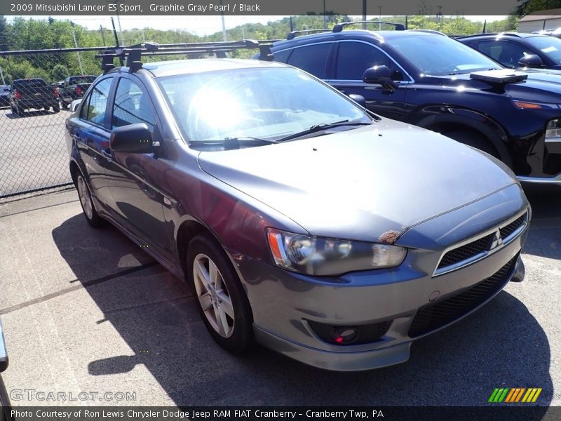 Graphite Gray Pearl / Black 2009 Mitsubishi Lancer ES Sport