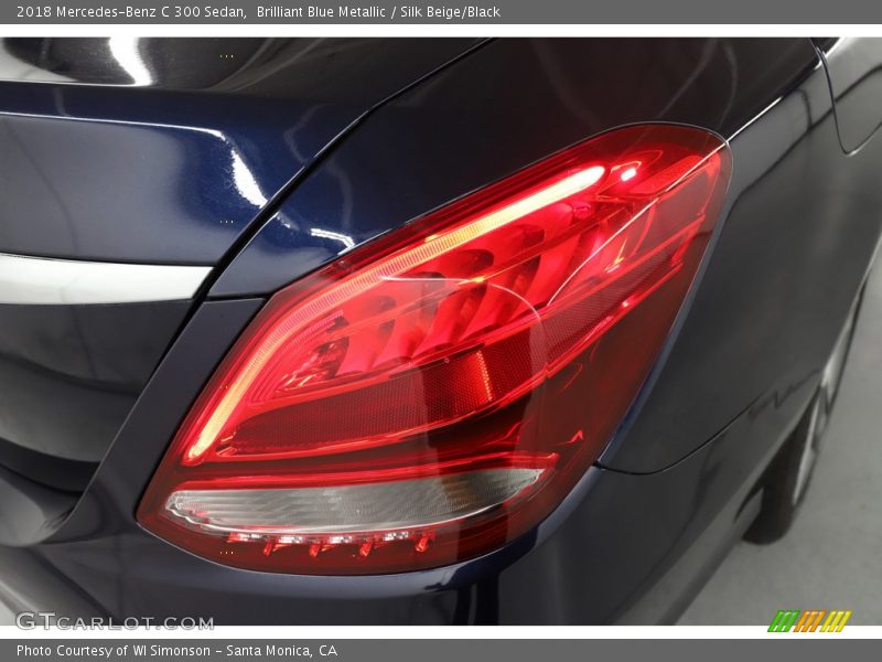 Brilliant Blue Metallic / Silk Beige/Black 2018 Mercedes-Benz C 300 Sedan