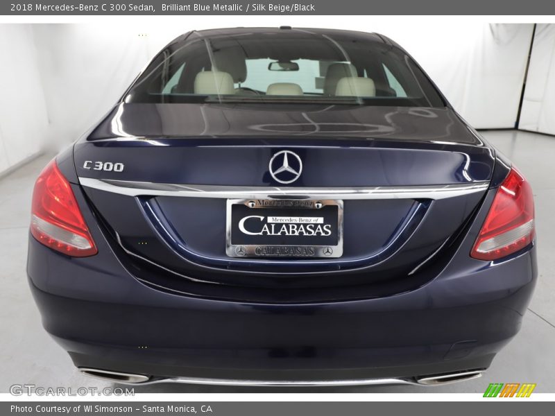 Brilliant Blue Metallic / Silk Beige/Black 2018 Mercedes-Benz C 300 Sedan