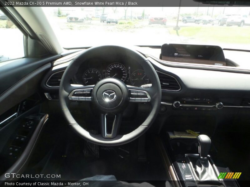 Snowflake White Pearl Mica / Black 2022 Mazda CX-30 S Premium AWD