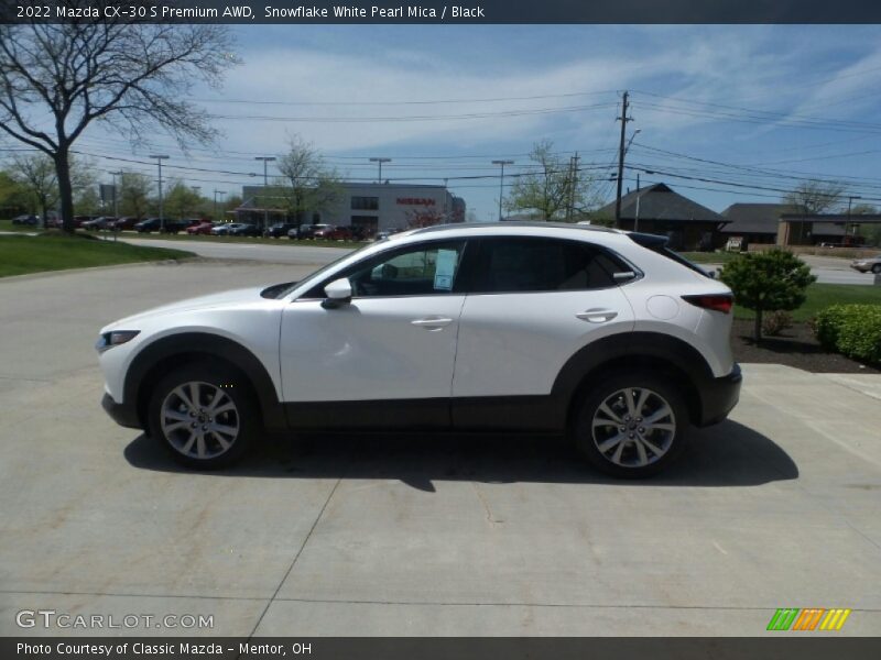 Snowflake White Pearl Mica / Black 2022 Mazda CX-30 S Premium AWD