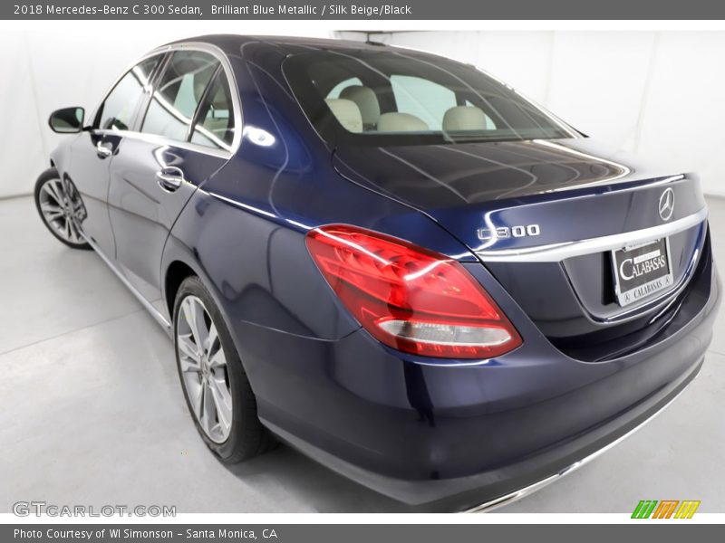 Brilliant Blue Metallic / Silk Beige/Black 2018 Mercedes-Benz C 300 Sedan