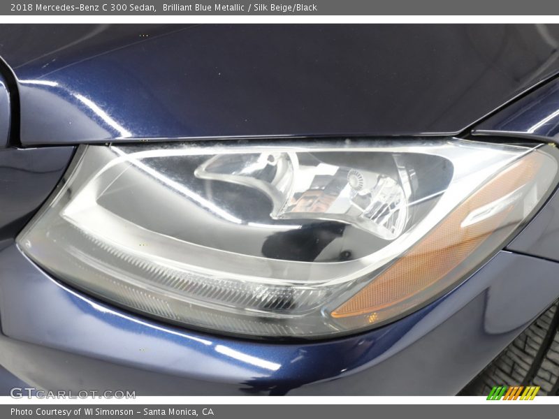 Brilliant Blue Metallic / Silk Beige/Black 2018 Mercedes-Benz C 300 Sedan