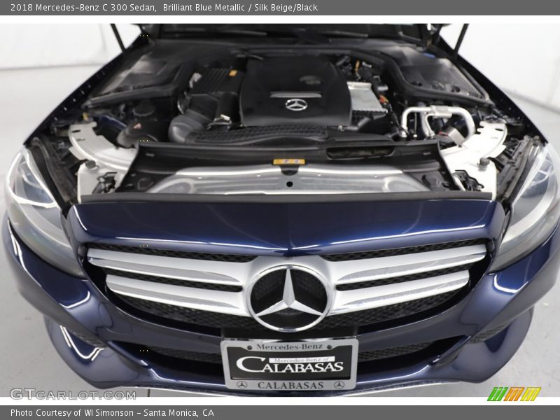 Brilliant Blue Metallic / Silk Beige/Black 2018 Mercedes-Benz C 300 Sedan