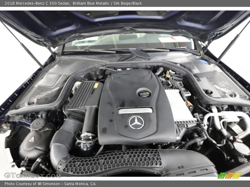 Brilliant Blue Metallic / Silk Beige/Black 2018 Mercedes-Benz C 300 Sedan