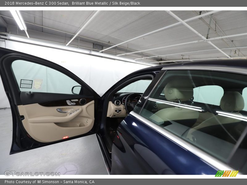 Brilliant Blue Metallic / Silk Beige/Black 2018 Mercedes-Benz C 300 Sedan