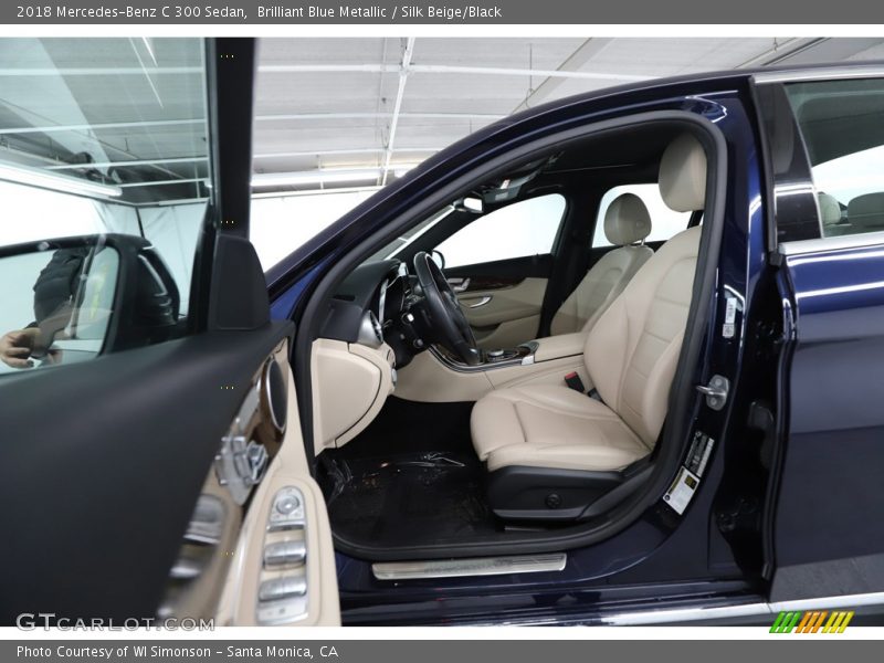 Brilliant Blue Metallic / Silk Beige/Black 2018 Mercedes-Benz C 300 Sedan