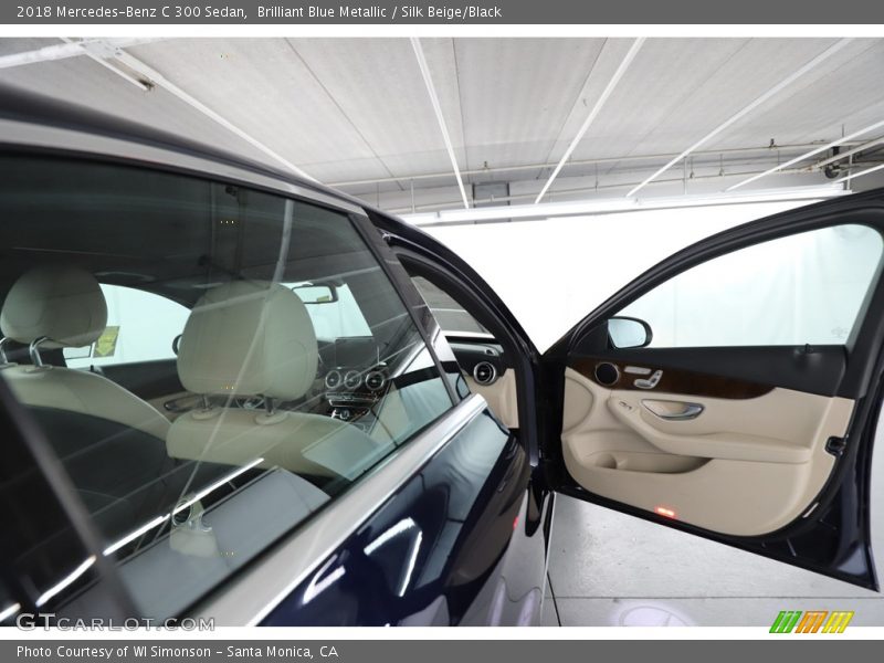Brilliant Blue Metallic / Silk Beige/Black 2018 Mercedes-Benz C 300 Sedan
