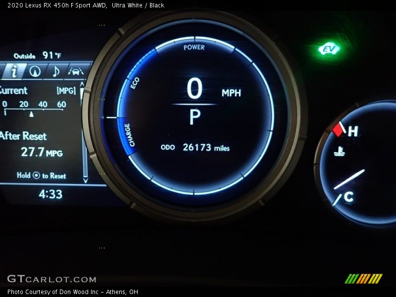 Ultra White / Black 2020 Lexus RX 450h F Sport AWD