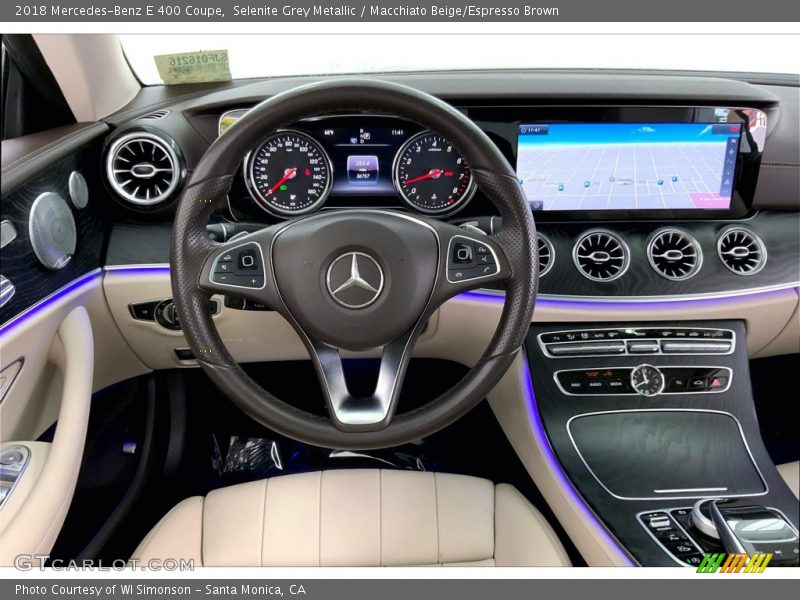 Selenite Grey Metallic / Macchiato Beige/Espresso Brown 2018 Mercedes-Benz E 400 Coupe