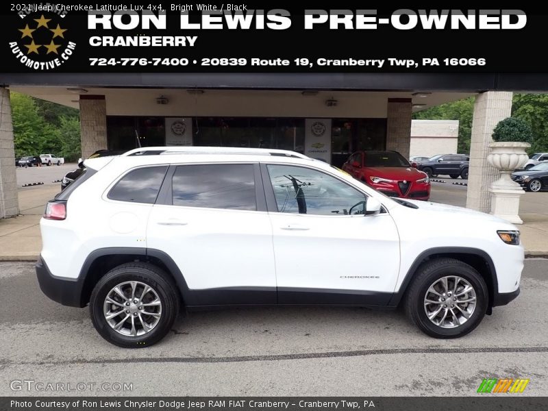Bright White / Black 2021 Jeep Cherokee Latitude Lux 4x4