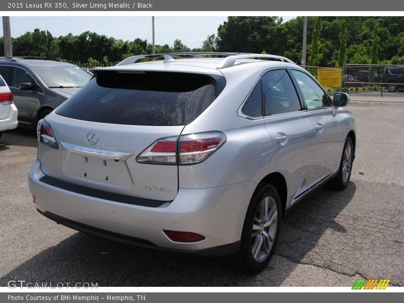 Silver Lining Metallic / Black 2015 Lexus RX 350