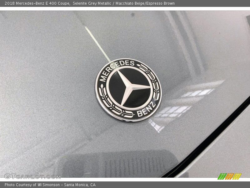 Selenite Grey Metallic / Macchiato Beige/Espresso Brown 2018 Mercedes-Benz E 400 Coupe