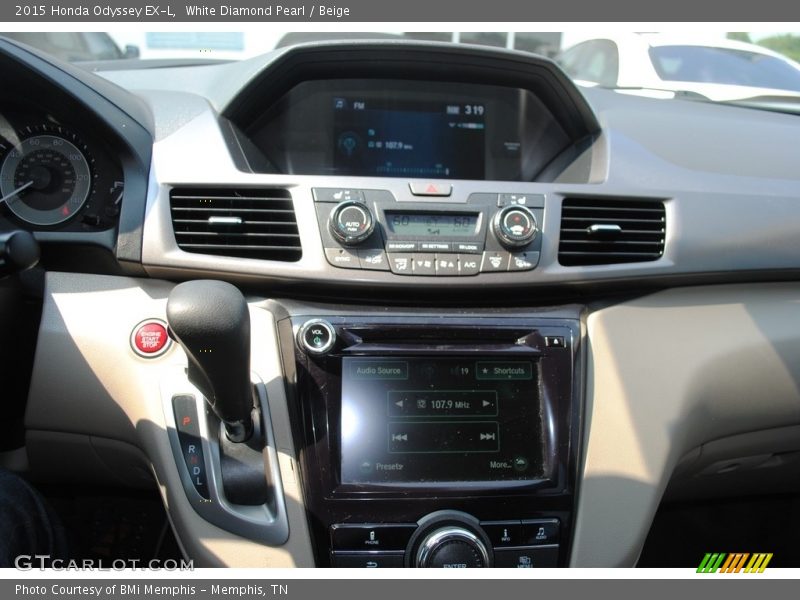 White Diamond Pearl / Beige 2015 Honda Odyssey EX-L