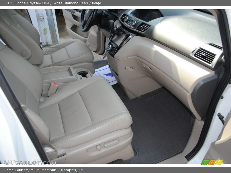 White Diamond Pearl / Beige 2015 Honda Odyssey EX-L