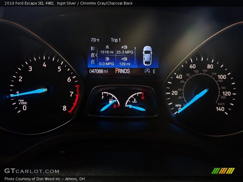 Ingot Silver / Chromite Gray/Charcoal Black 2019 Ford Escape SEL 4WD