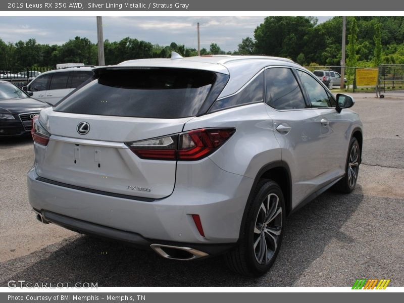 Silver Lining Metallic / Stratus Gray 2019 Lexus RX 350 AWD
