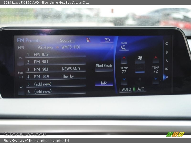 Silver Lining Metallic / Stratus Gray 2019 Lexus RX 350 AWD