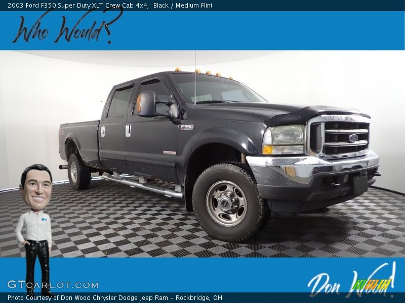 Black / Medium Flint 2003 Ford F350 Super Duty XLT Crew Cab 4x4