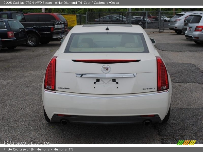 White Diamond Tri-Coat / Cashmere/Cocoa 2008 Cadillac CTS 4 AWD Sedan