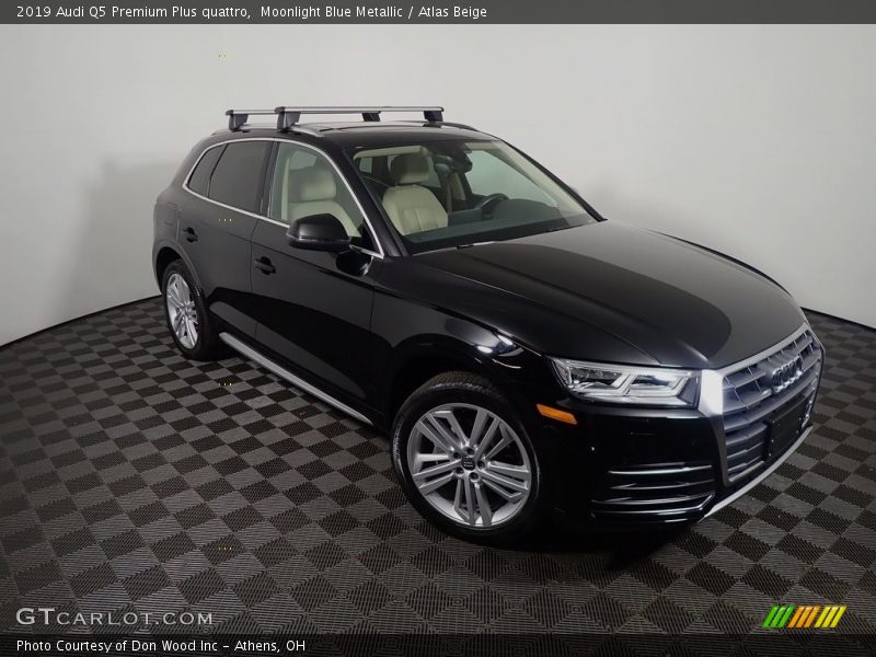 Moonlight Blue Metallic / Atlas Beige 2019 Audi Q5 Premium Plus quattro