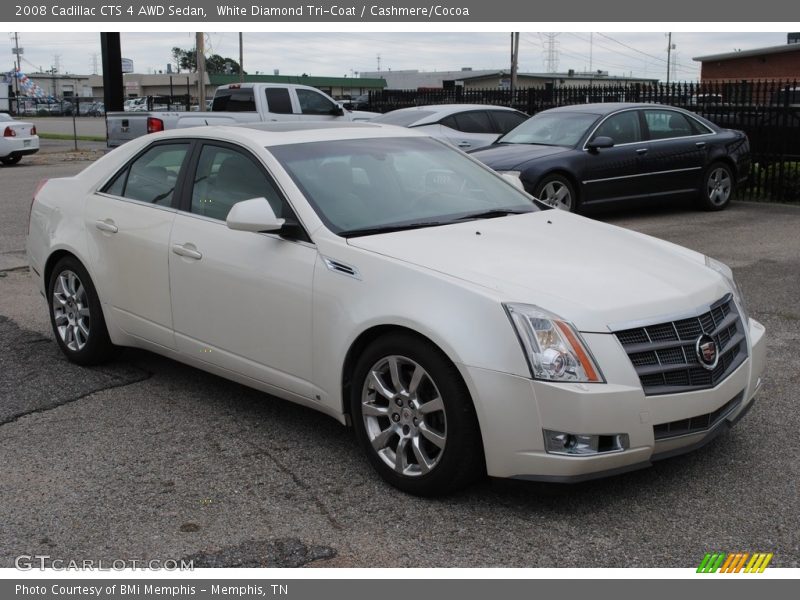 White Diamond Tri-Coat / Cashmere/Cocoa 2008 Cadillac CTS 4 AWD Sedan