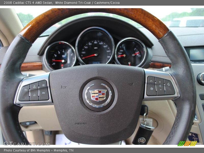 White Diamond Tri-Coat / Cashmere/Cocoa 2008 Cadillac CTS 4 AWD Sedan