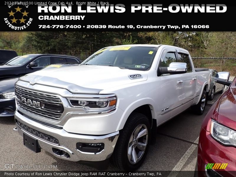 Bright White / Black 2021 Ram 1500 Limited Crew Cab 4x4