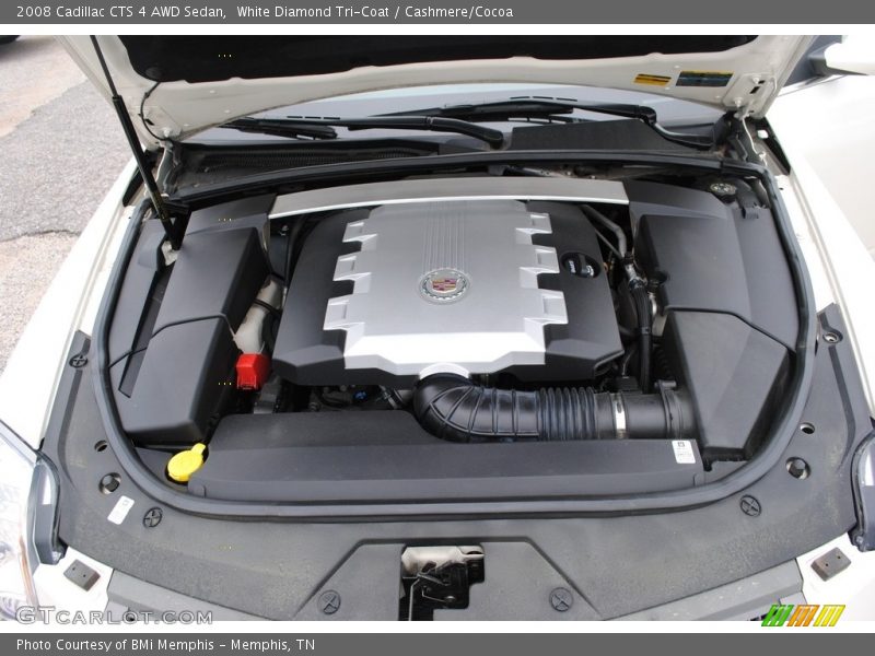 White Diamond Tri-Coat / Cashmere/Cocoa 2008 Cadillac CTS 4 AWD Sedan
