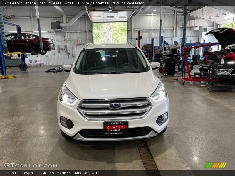 White Platinum / Chromite Gray/Charcoal Black 2019 Ford Escape Titanium 4WD