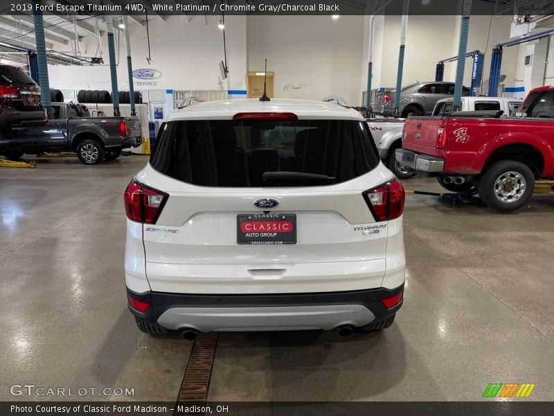 White Platinum / Chromite Gray/Charcoal Black 2019 Ford Escape Titanium 4WD
