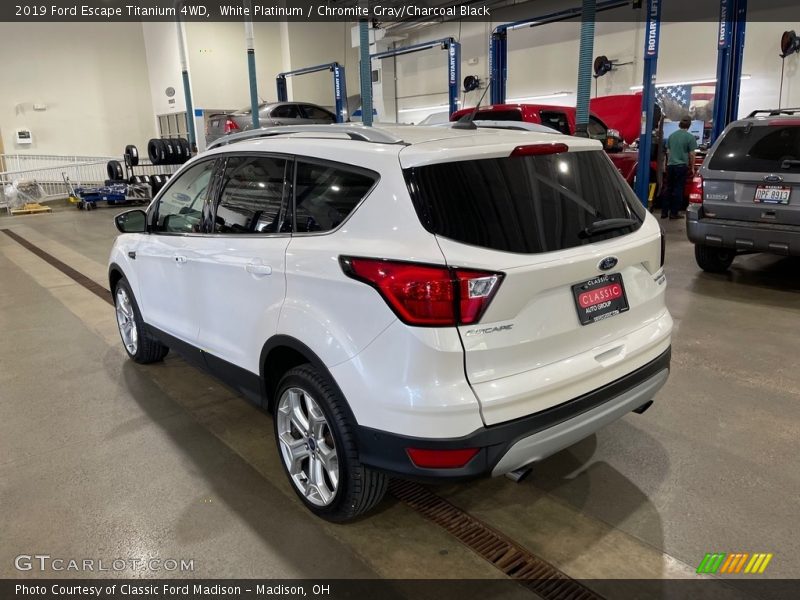 White Platinum / Chromite Gray/Charcoal Black 2019 Ford Escape Titanium 4WD