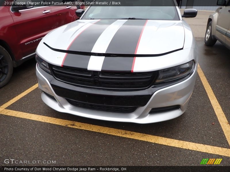 Bright Silver Metallic / Black 2018 Dodge Charger Police Pursuit AWD