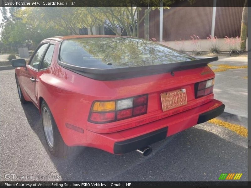 Guards Red / Tan 1986 Porsche 944