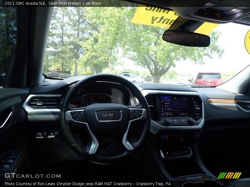 Satin Steel Metallic / Jet Black 2021 GMC Acadia SLE