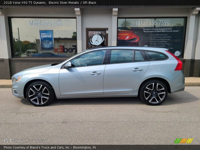 Electric Silver Metallic / Off-Black 2018 Volvo V60 T5 Dynamic