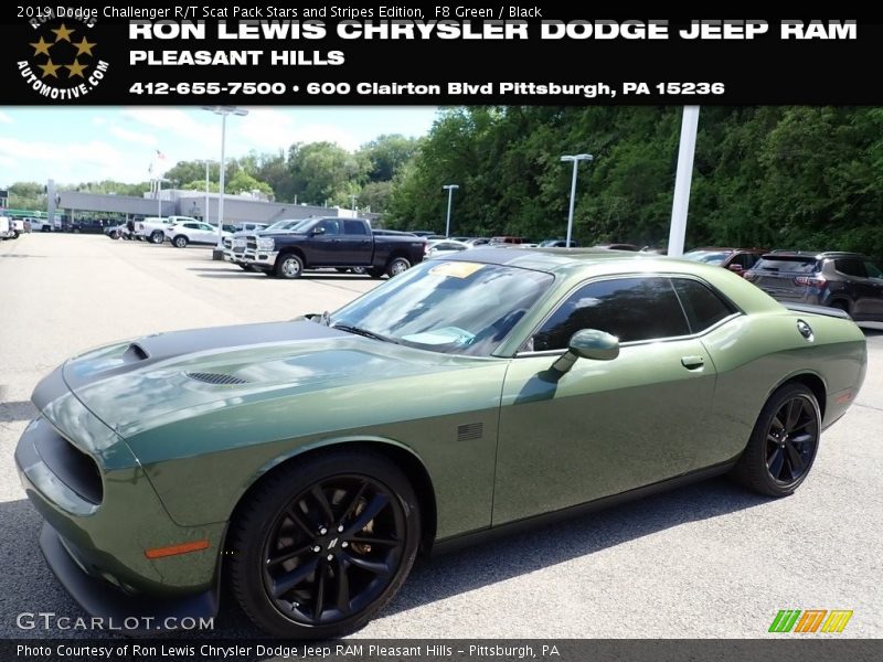 F8 Green / Black 2019 Dodge Challenger R/T Scat Pack Stars and Stripes Edition