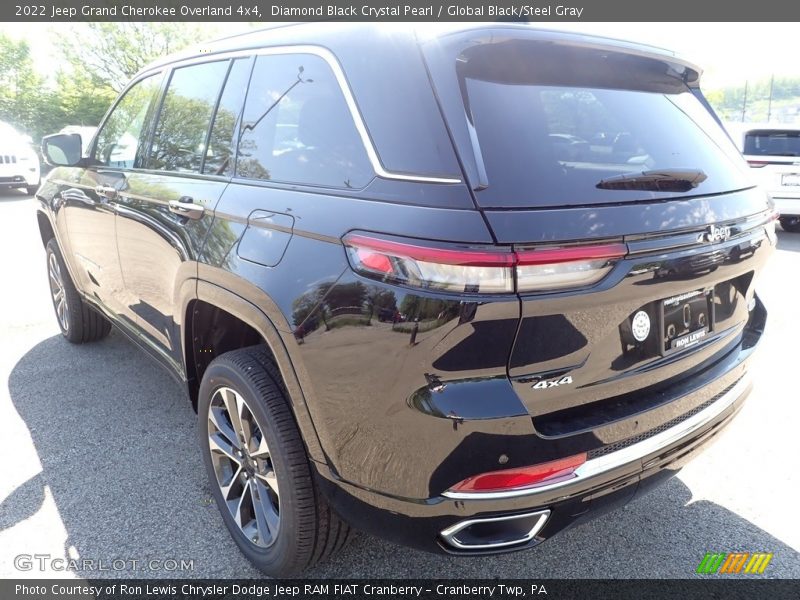 Diamond Black Crystal Pearl / Global Black/Steel Gray 2022 Jeep Grand Cherokee Overland 4x4