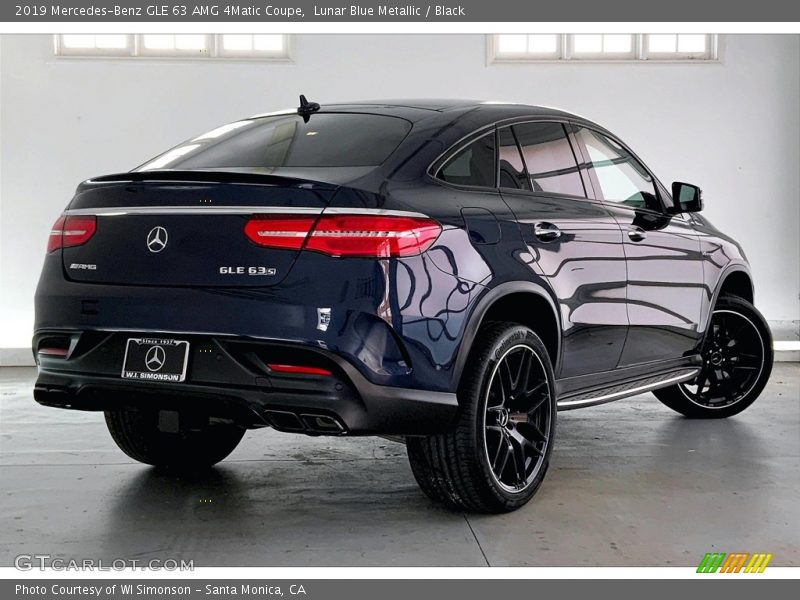 Lunar Blue Metallic / Black 2019 Mercedes-Benz GLE 63 AMG 4Matic Coupe