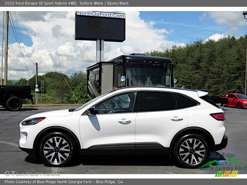 Oxford White / Ebony Black 2020 Ford Escape SE Sport Hybrid 4WD