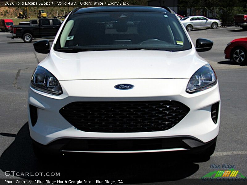 Oxford White / Ebony Black 2020 Ford Escape SE Sport Hybrid 4WD