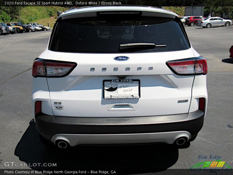 Oxford White / Ebony Black 2020 Ford Escape SE Sport Hybrid 4WD