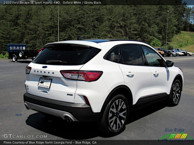 Oxford White / Ebony Black 2020 Ford Escape SE Sport Hybrid 4WD